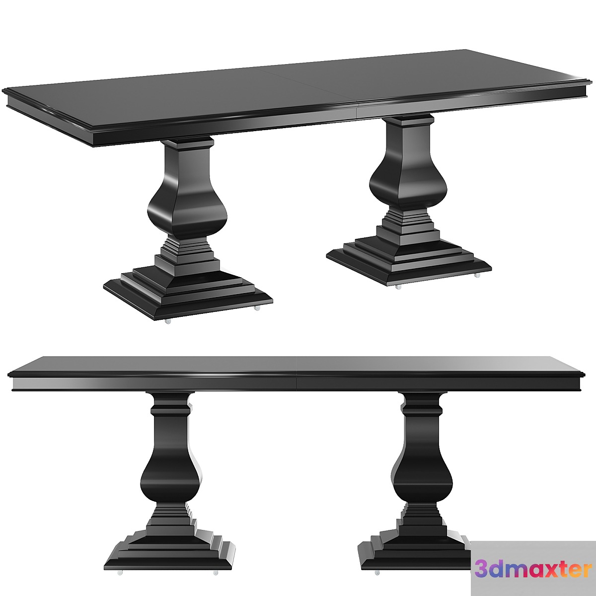 dantonehome Dining table Classic 210x90 cm rectangular 3D Max