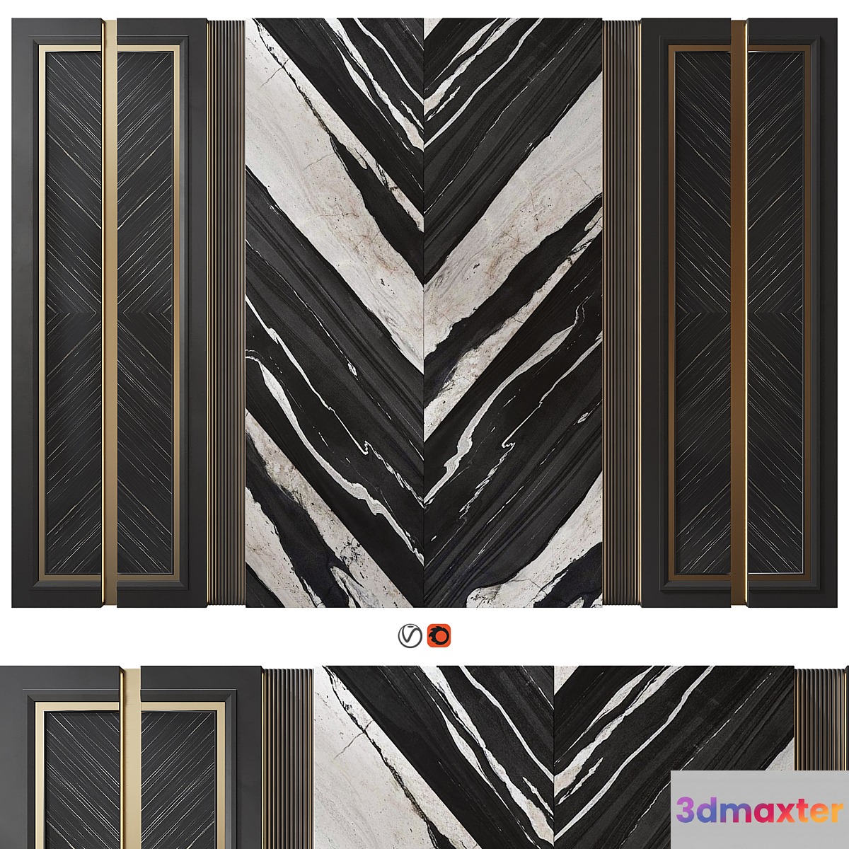 Wall Panel Decor 118 3D Max