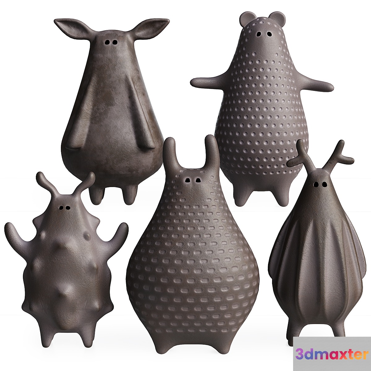 Ceramic figurines 3D Max