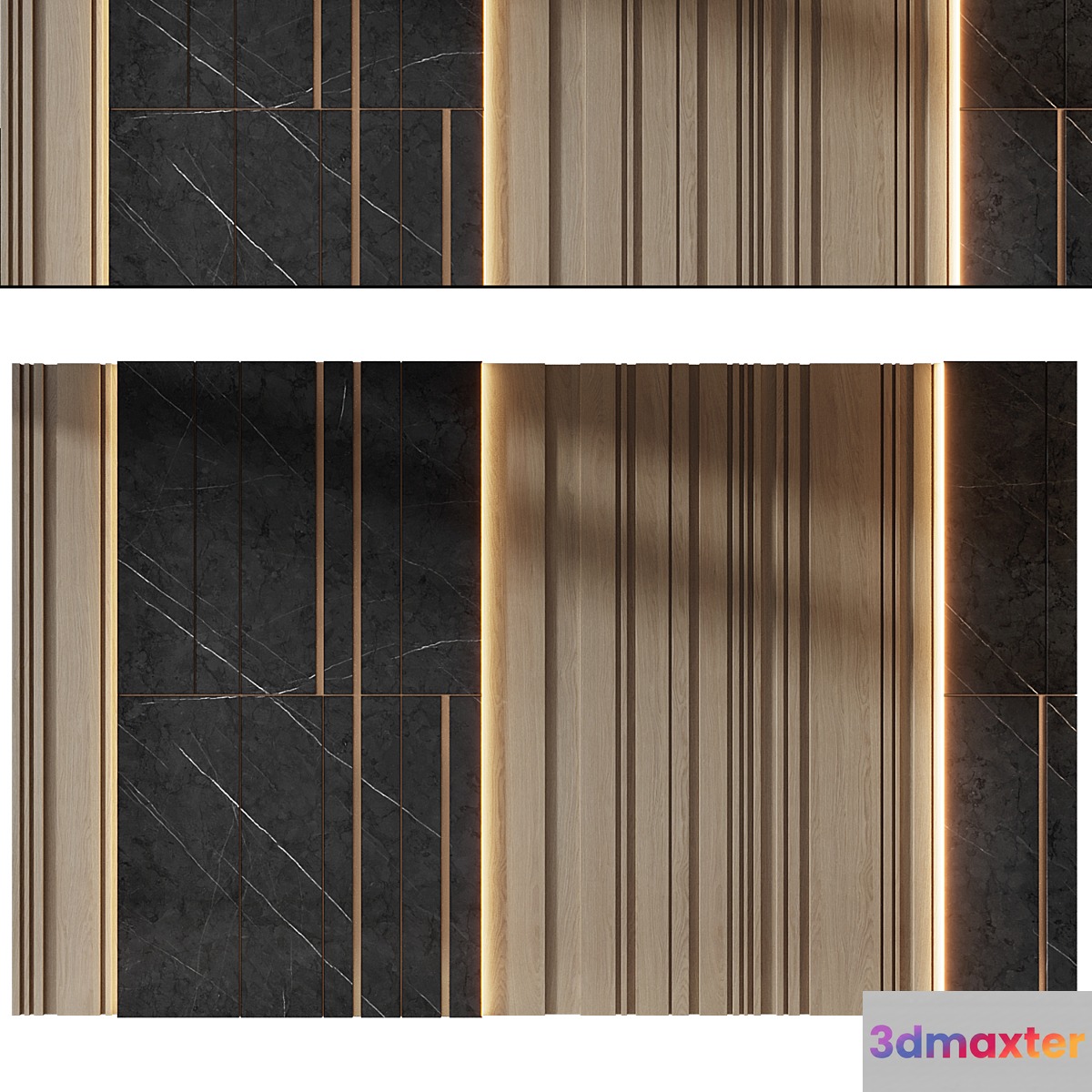 wall panels | set 344 3D Max