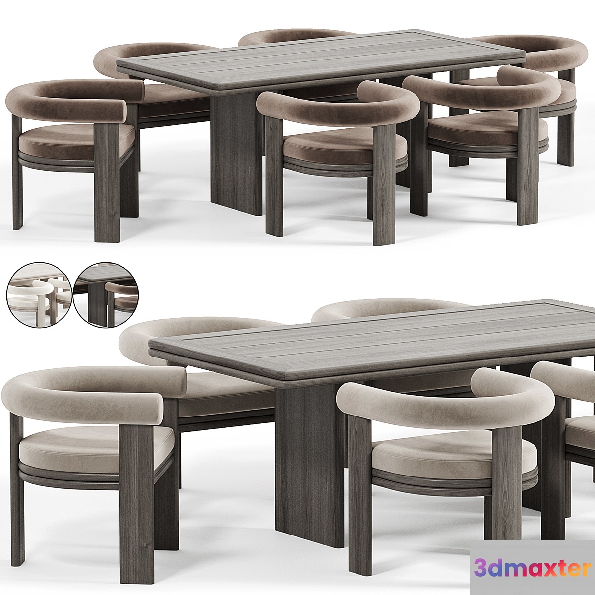 Dining Chair Collins COLLINS table 3D Max