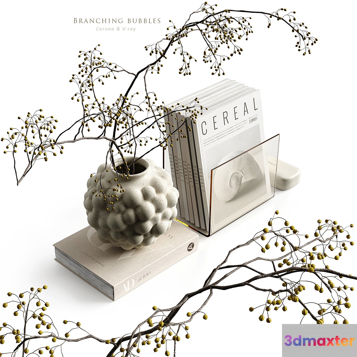 Branching bubbles 3D Max