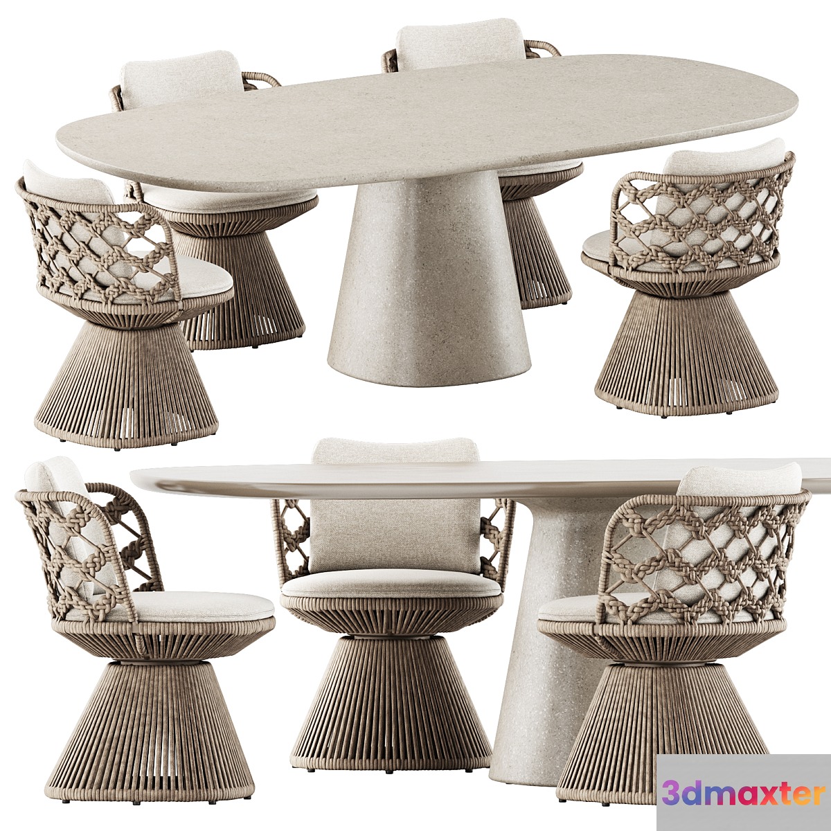 Flair O' Outdoor chair and Allure O' Outdoor by Bebitalia 3D Max