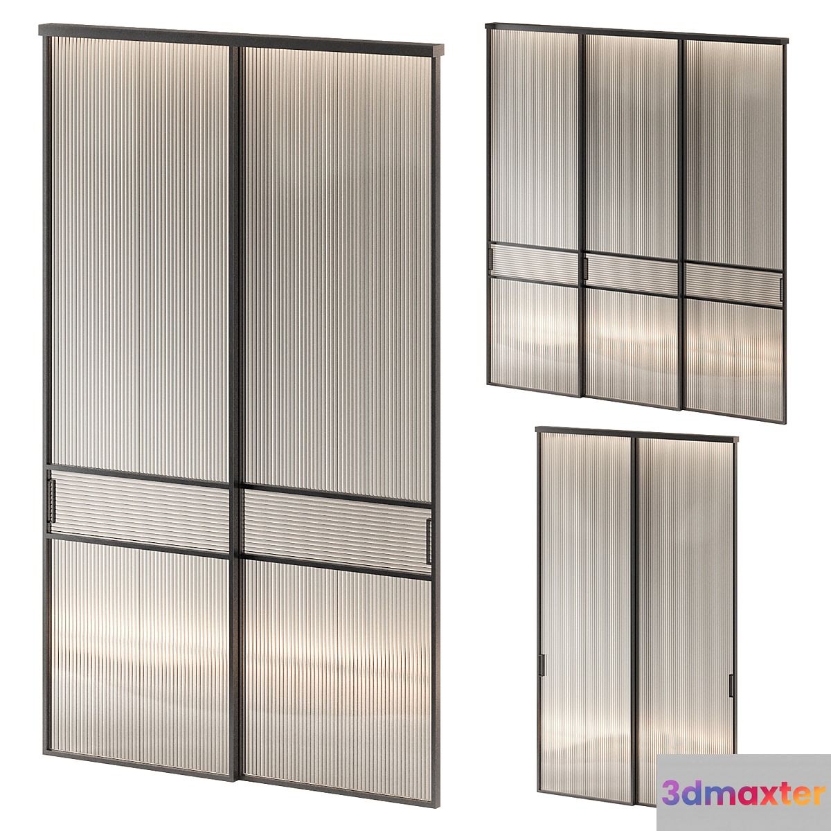 Slide glass door 3D Max