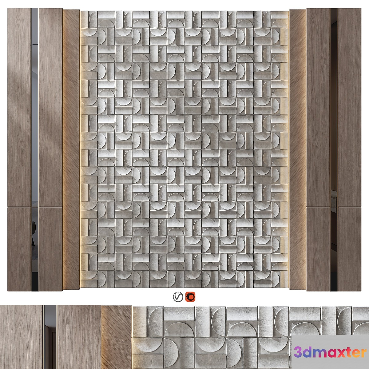 Wall Panel Decor 123 - No.2 3D Max