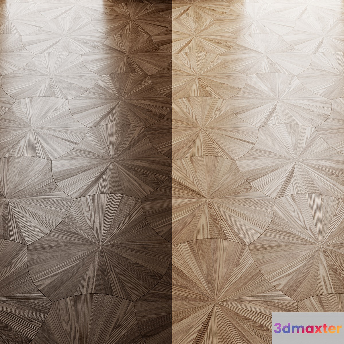 Modular parquet Ventaglio By Foglie D'Oro 3D Max