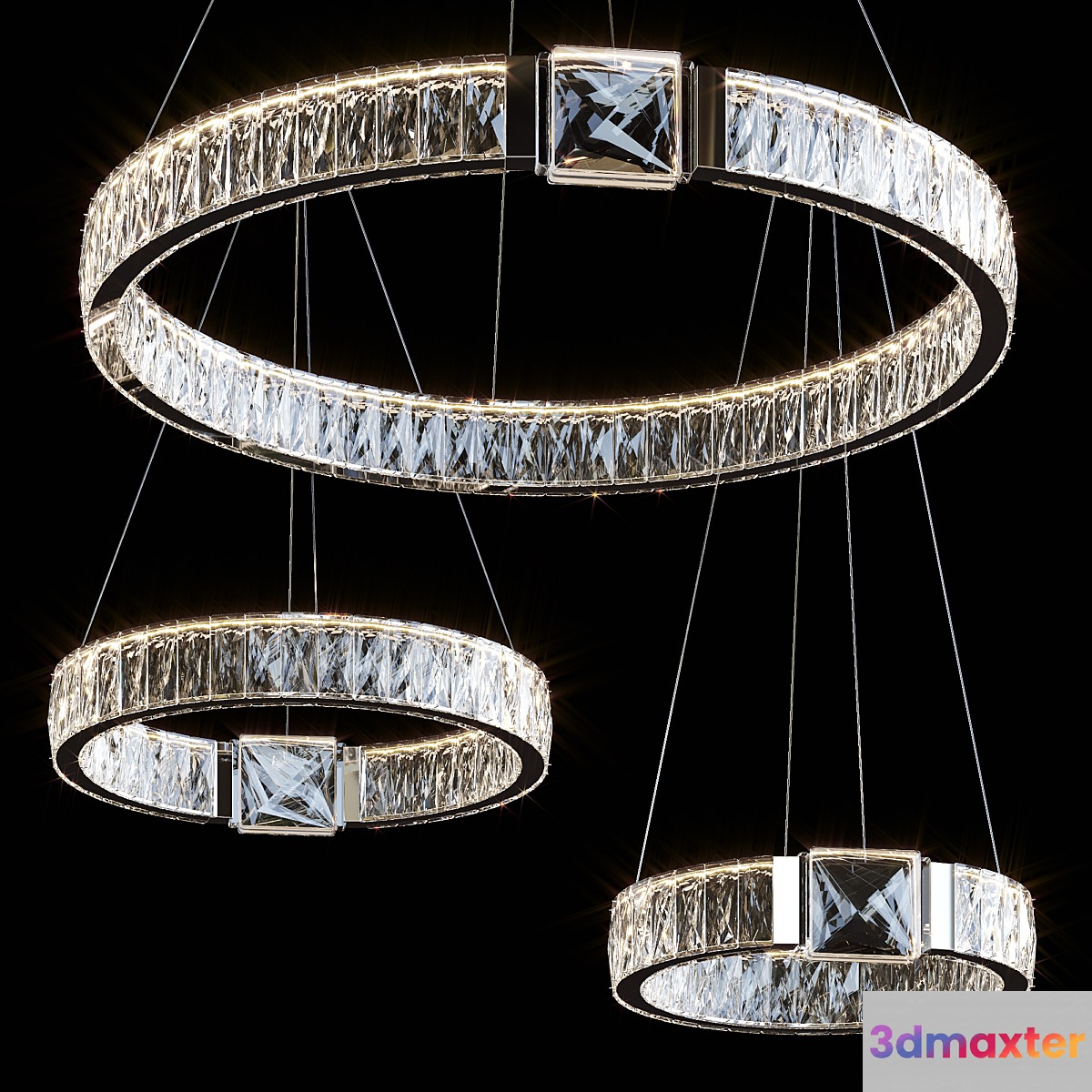 Hanging chandeliers SYLVEST by Lampatron 3D Max