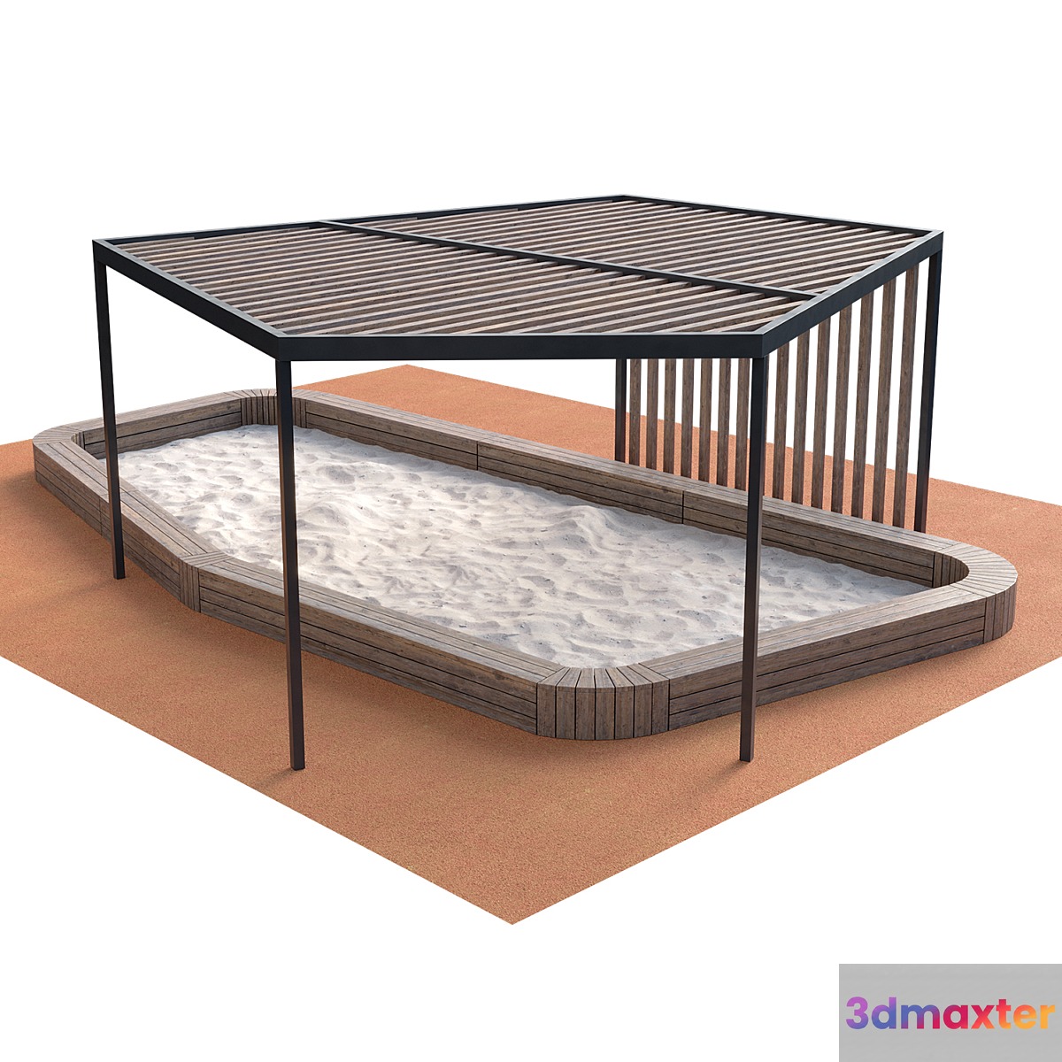 Sandbox with canopy 3D Max