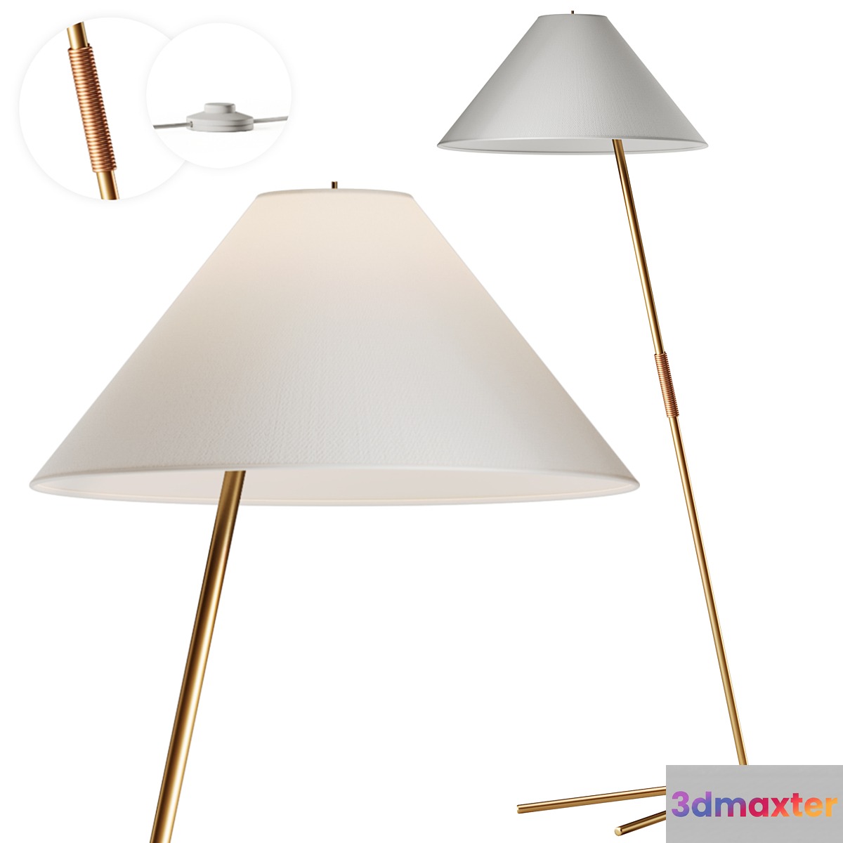 Hase BL Floor Lamp by Kalmar 3D Max