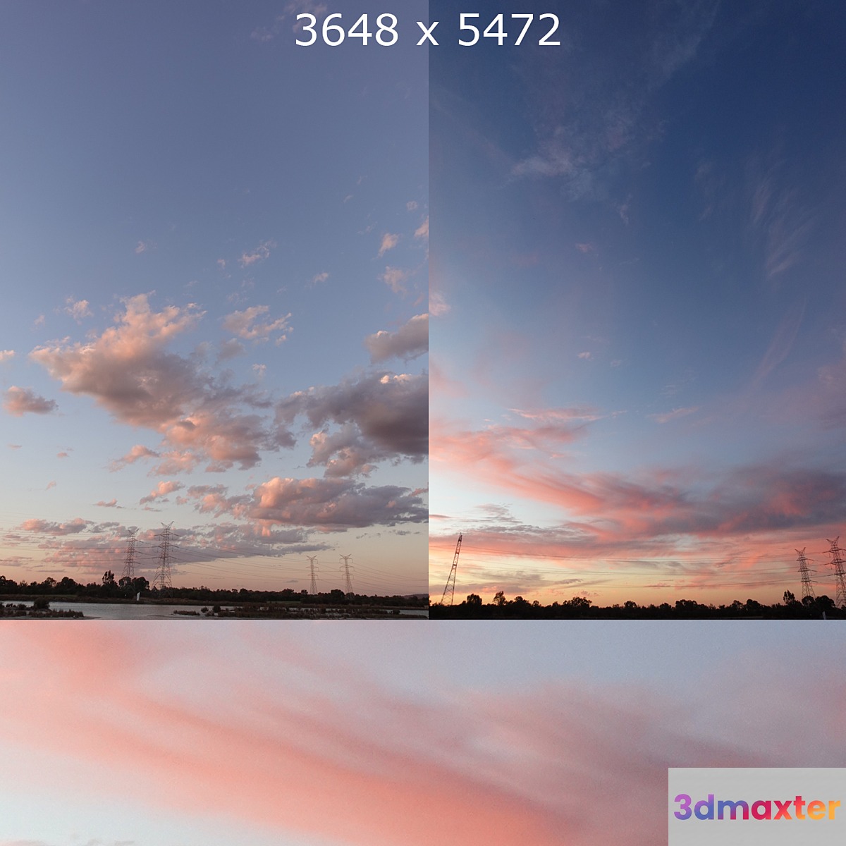 Sunset and Dusk skies 3D Max