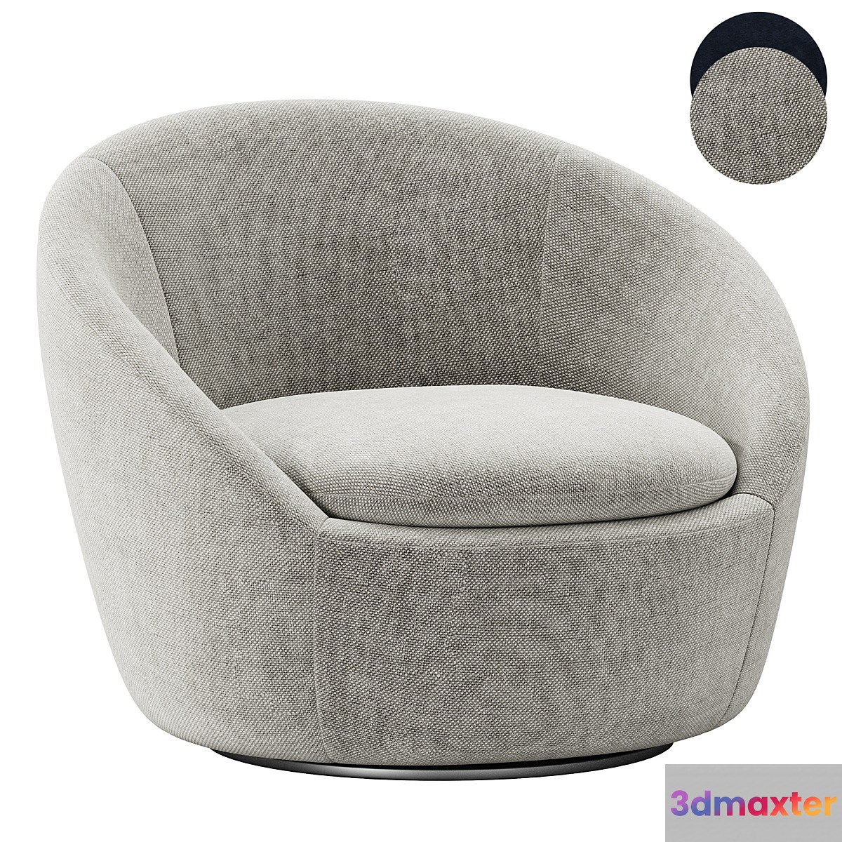 Cozy Swivel Chair By westelm 3D Max