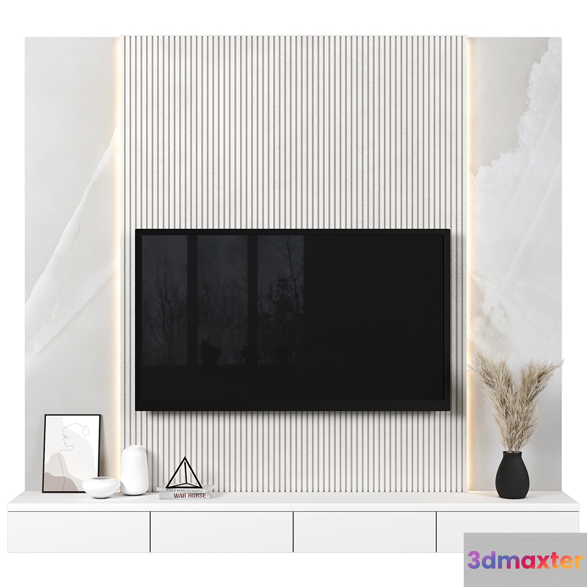 TV Wall 137 3D Max