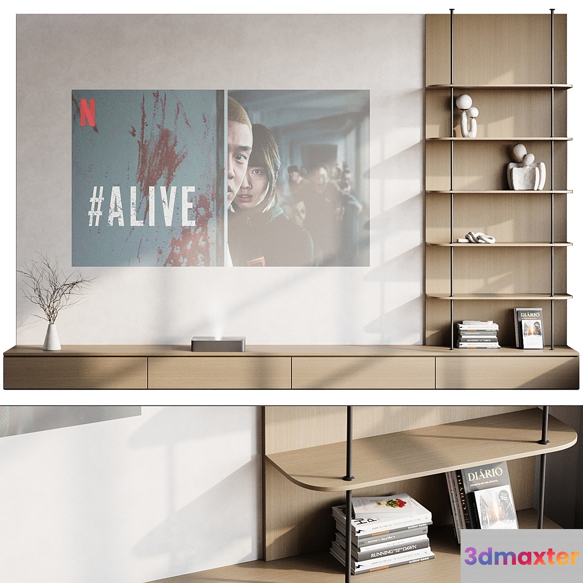 TV Set VAVA Projector 3D Max