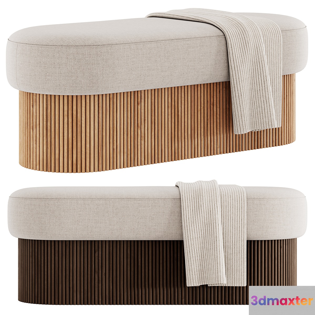 Bench and pouf Nala By Westwing Collection 3D Max