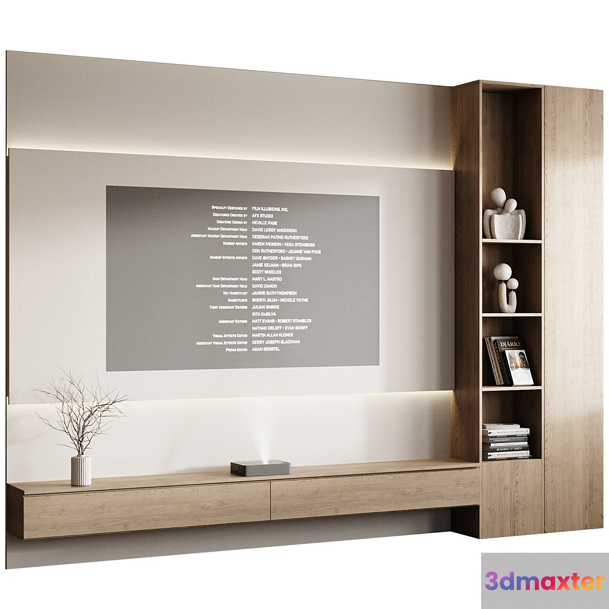 TV Set and Projector 2 3D Max