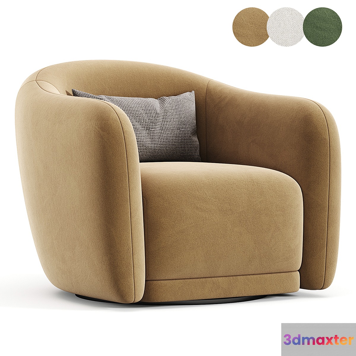 Addie Swivel Armchair 3D Max