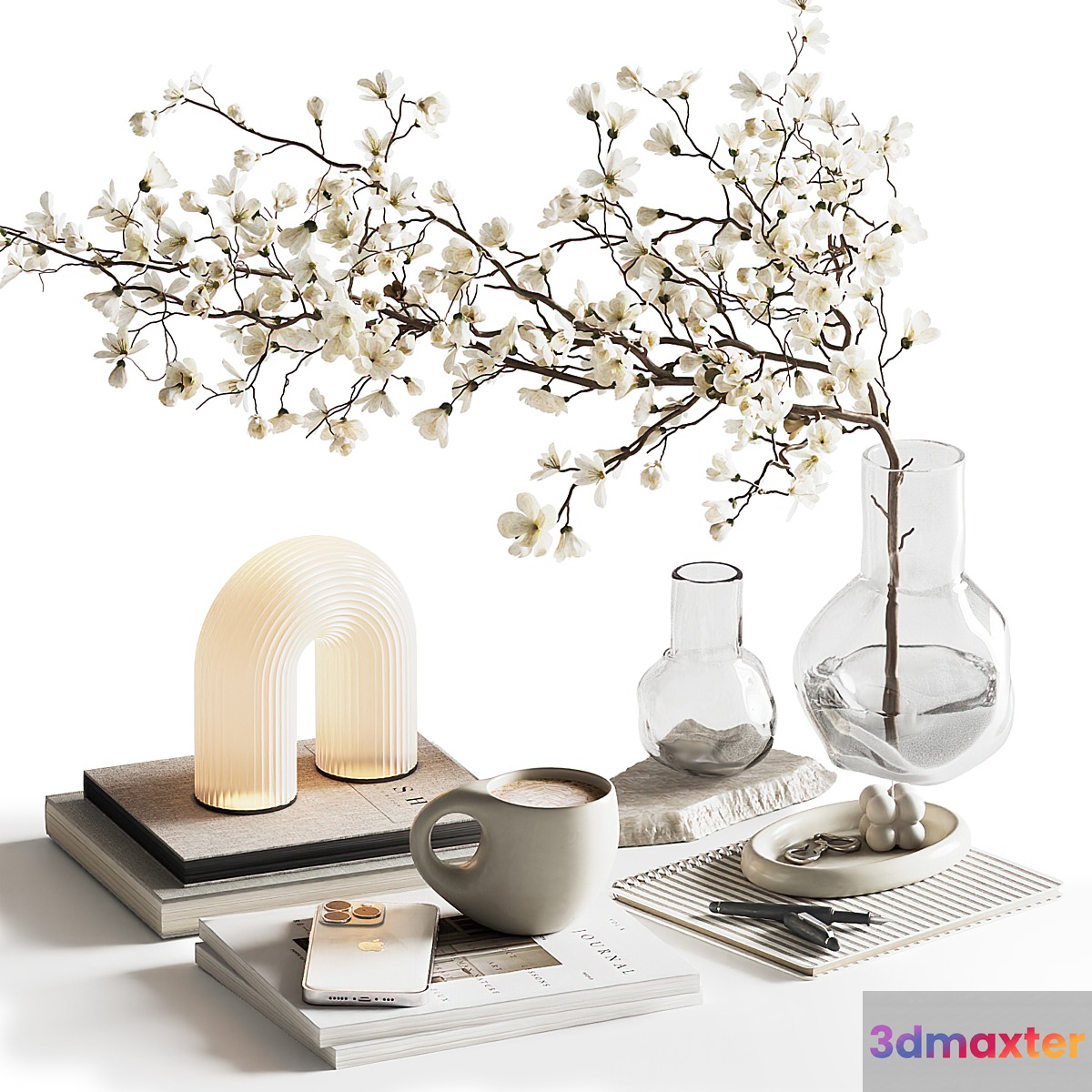 Decorative set for coffee table 52 3D Max
