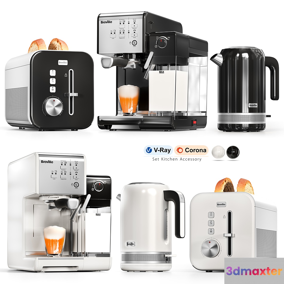 Brevills Set Kitchen Accessory 3D Max
