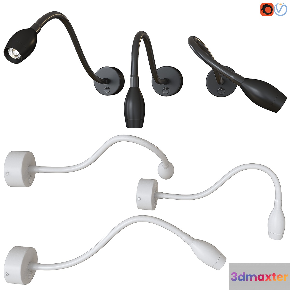Freya Fless FR10005WL-L2W FR10005WL-L2B 3D Max