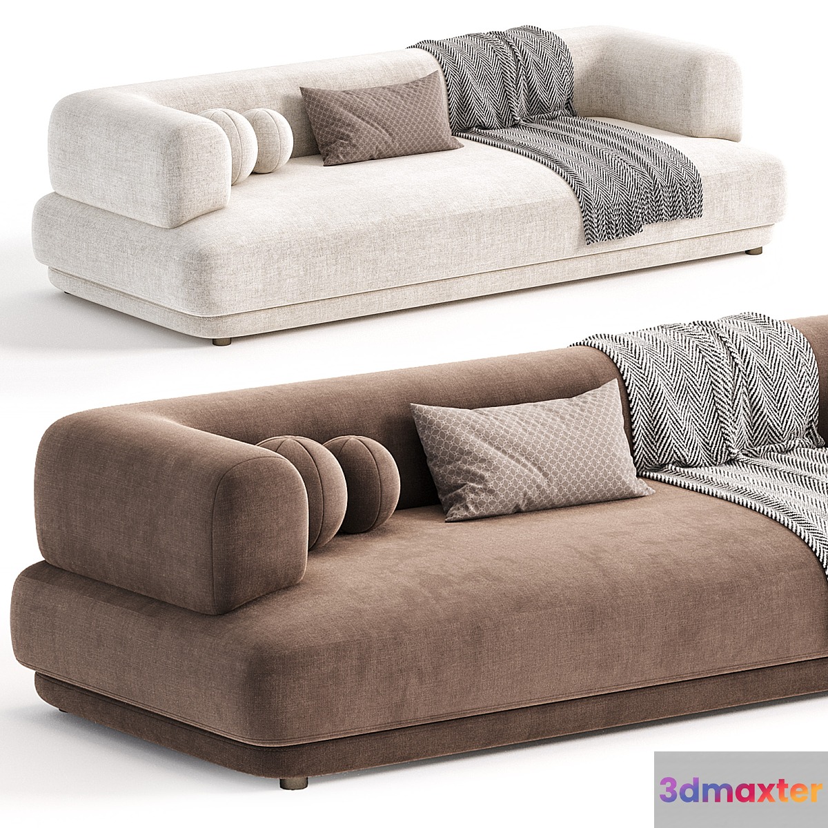 Zanotta BUMPER Fabric Sofa 3D Max