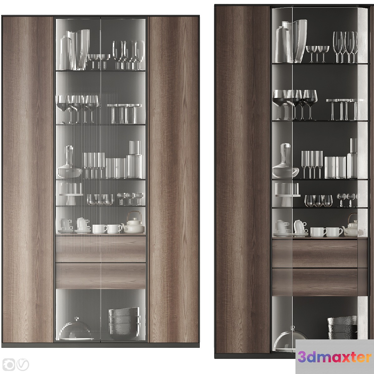 Dishes set - 9 3D Max