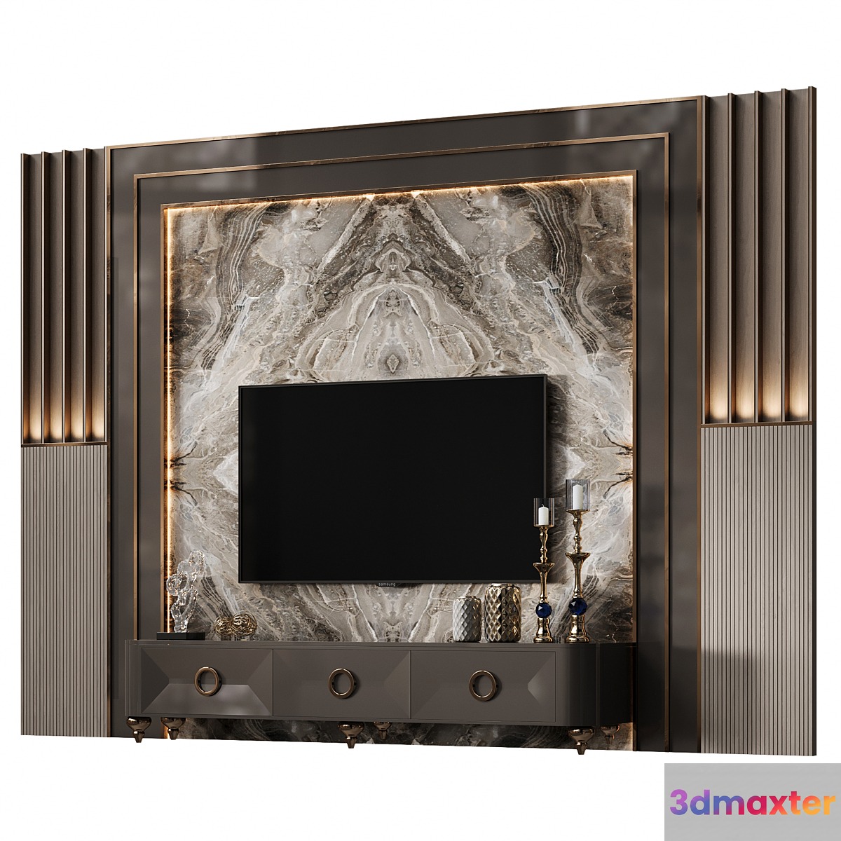 TV Wall 58 3D Max
