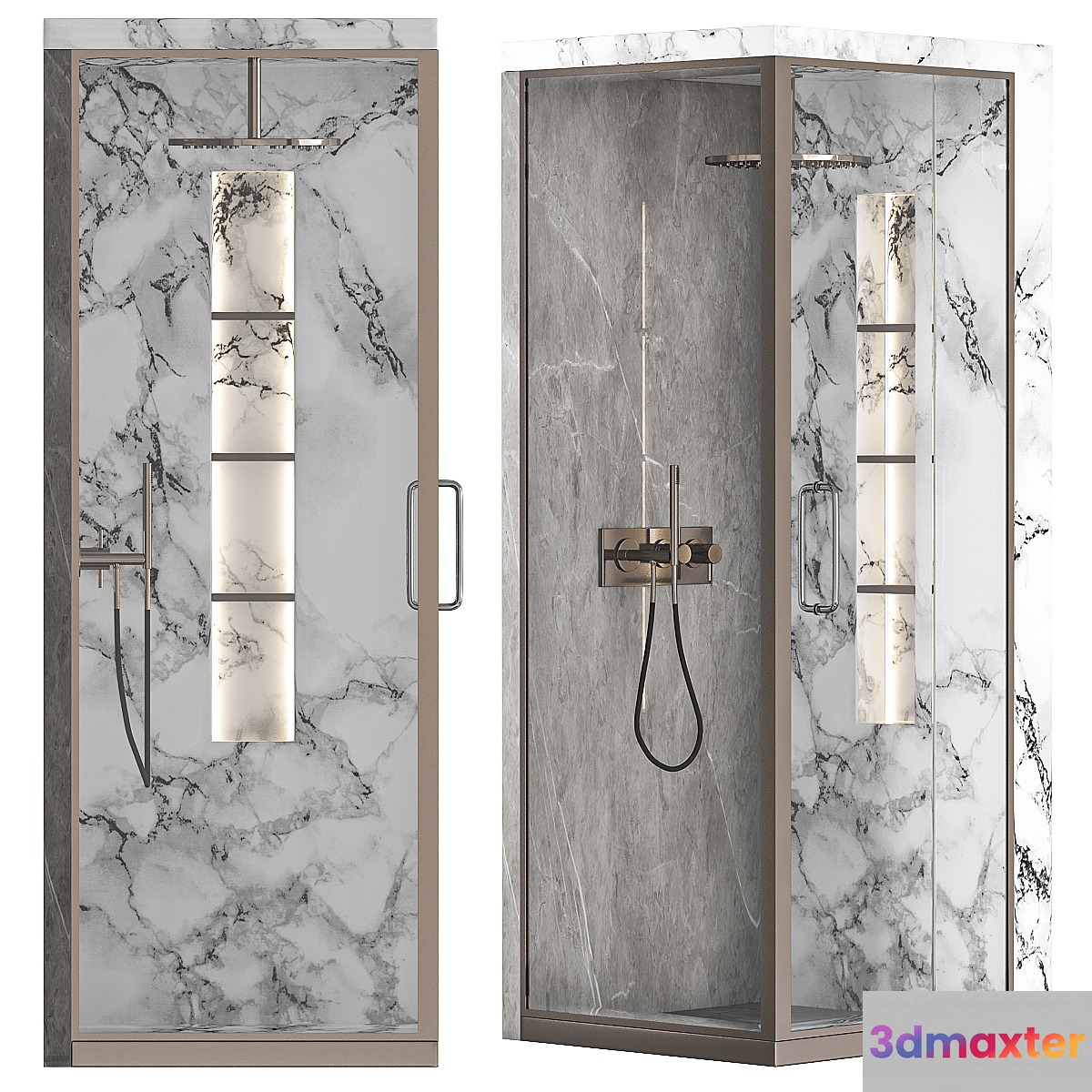 Shower cabin 01 3D Max