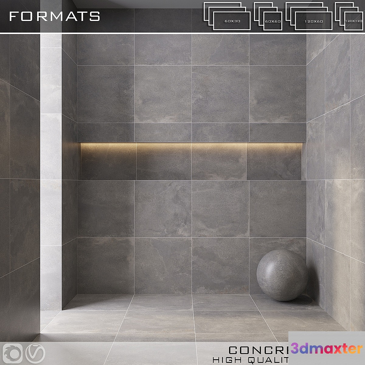 ABK CONCRETE GRAY 3D Max