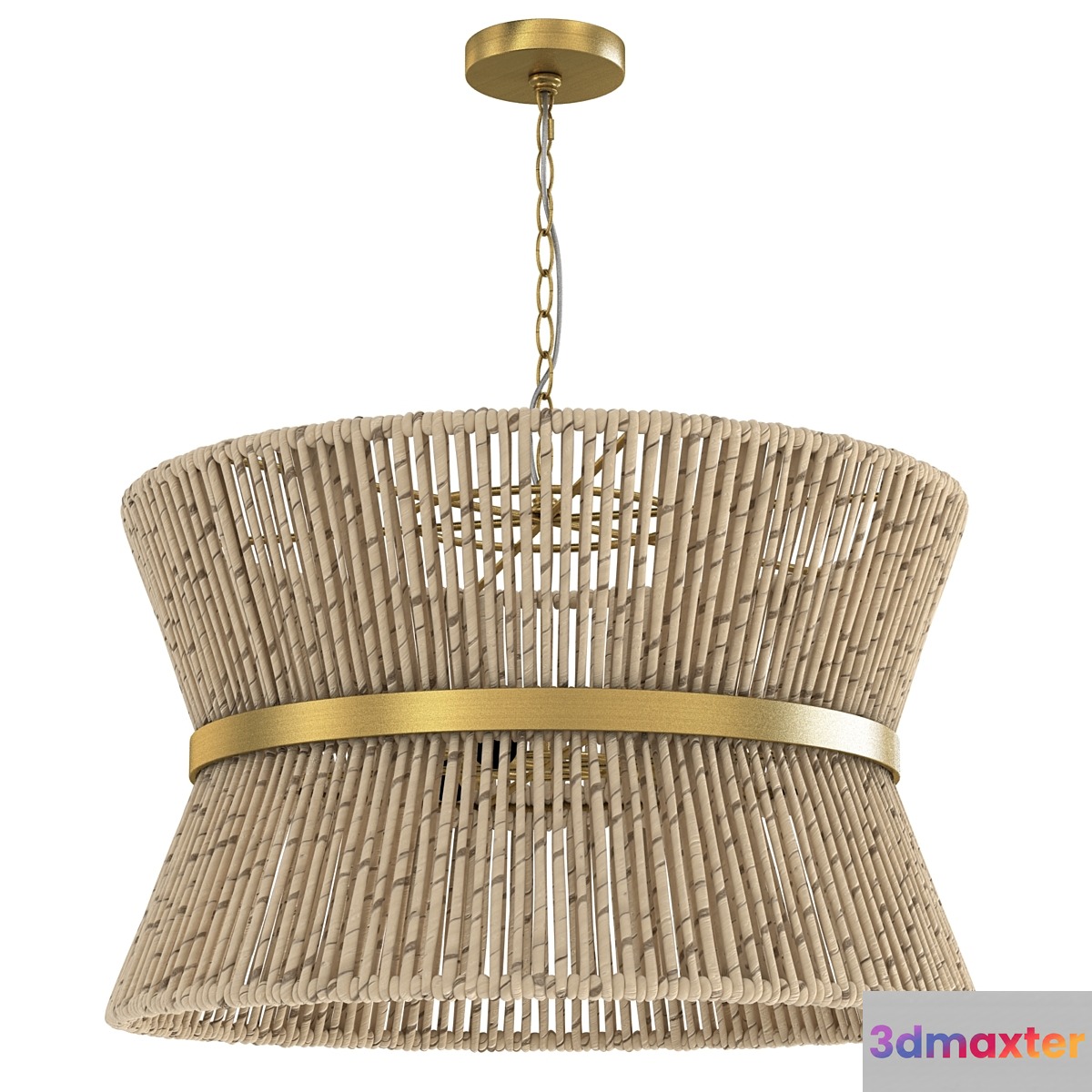 Visual Comfort Studio Thurlo Brass Three Light Pendant 3D Max