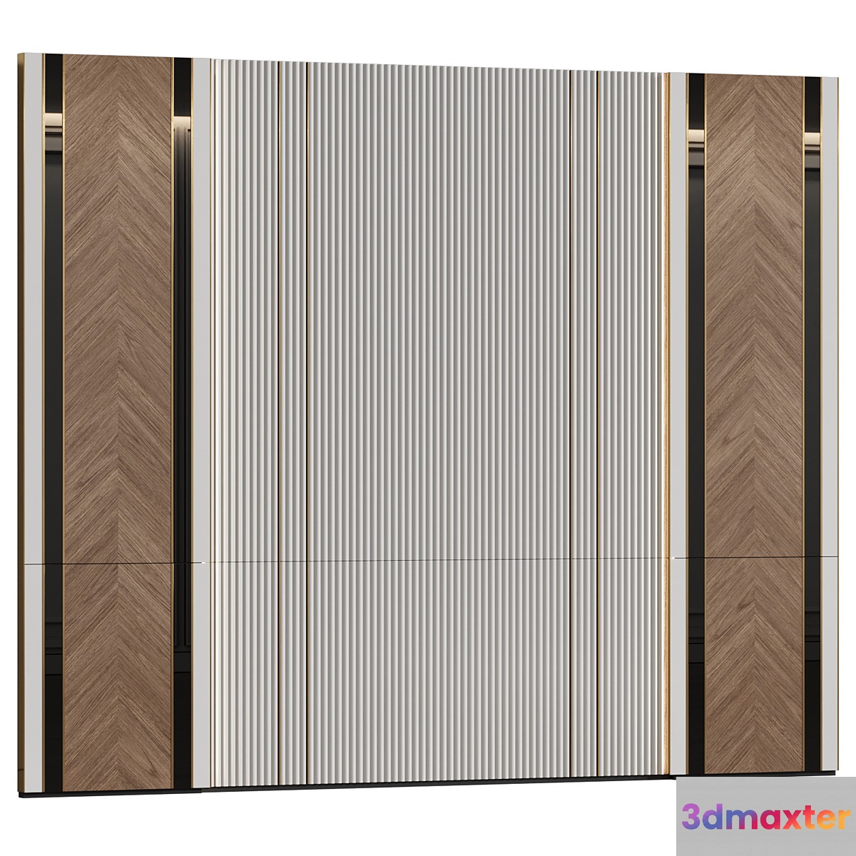 Wall panels in modern classic style 13 3D Max