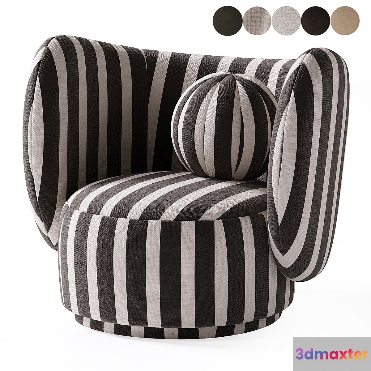 Rico Lounge Chair with Swivel Base 3D Max