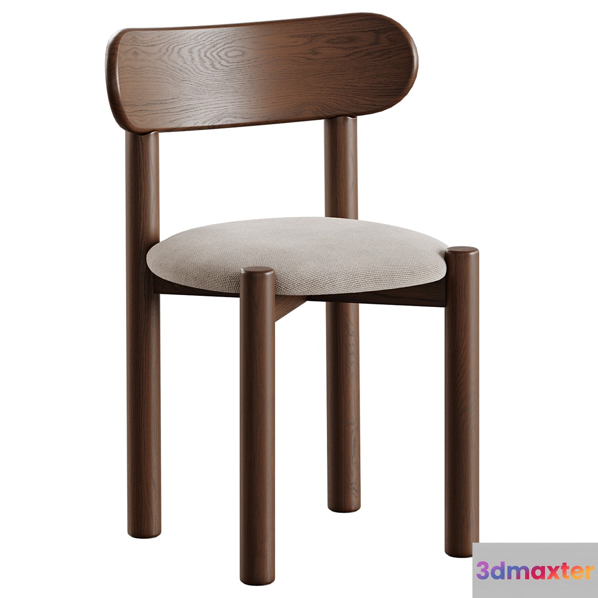 Nebai chair with hard and soft back 3D Max