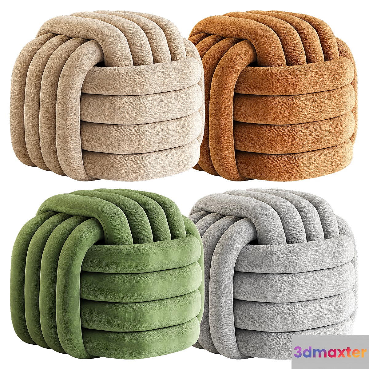 Twist Bow Pouf by Westwing collection 3D Max