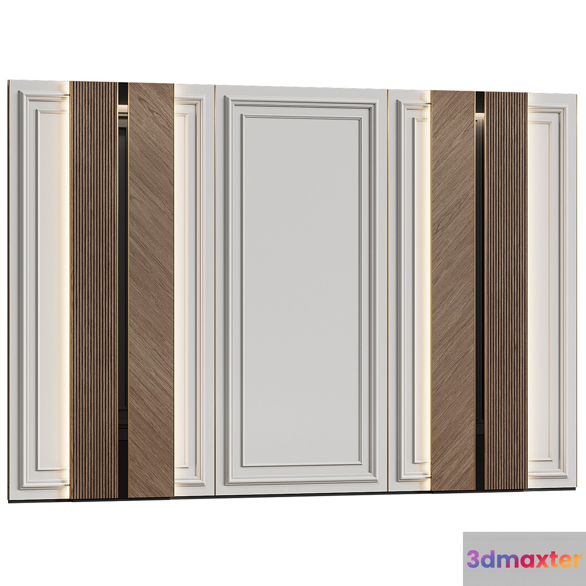 Wall panels in modern classic style 15 3D Max