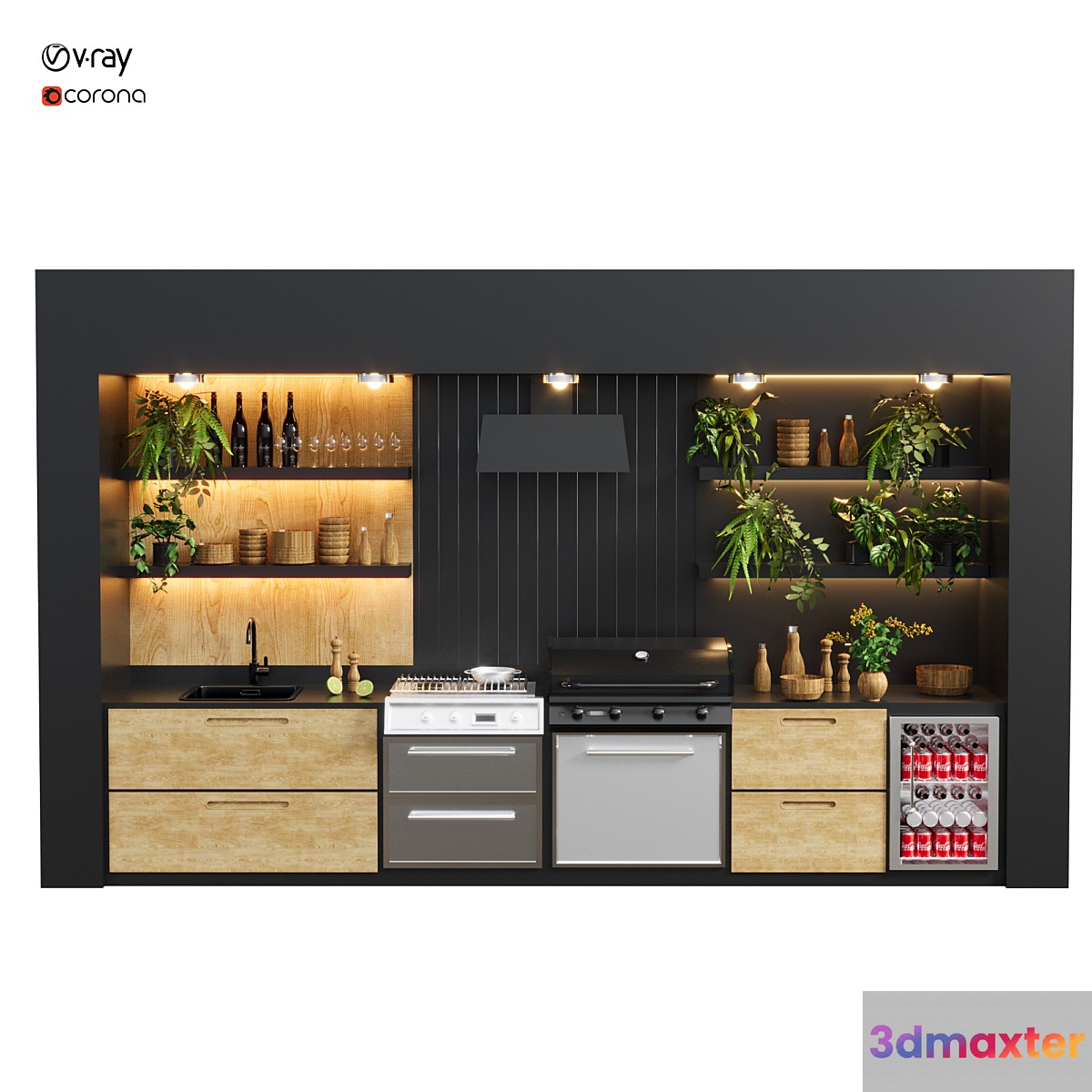 outdoor kitchen 78 3D Max
