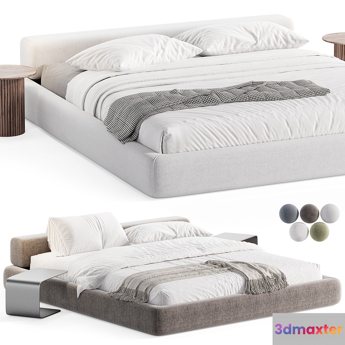 Atom Slow Bed 3D Max