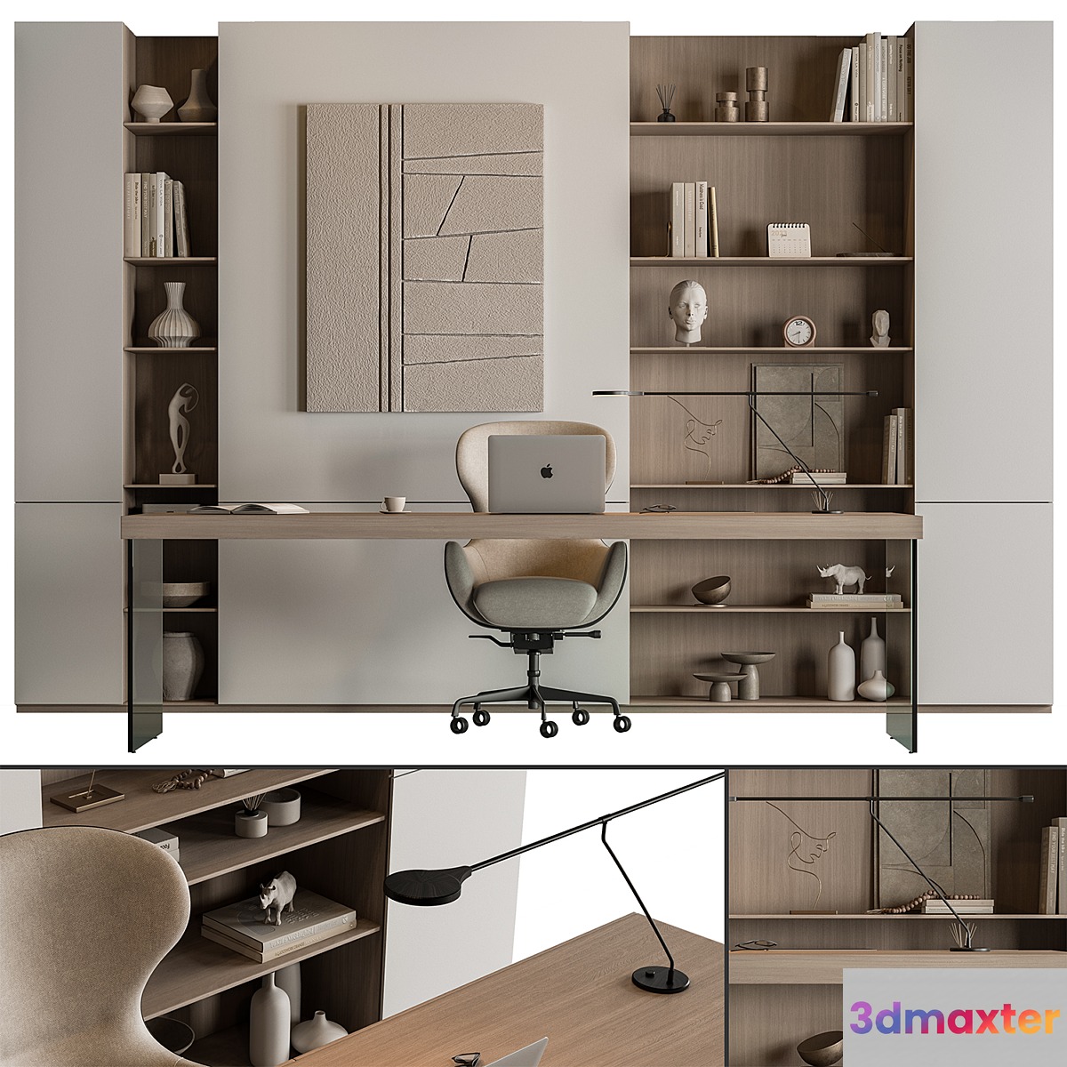 Boss Desk - Office Furniture 633 3D Max