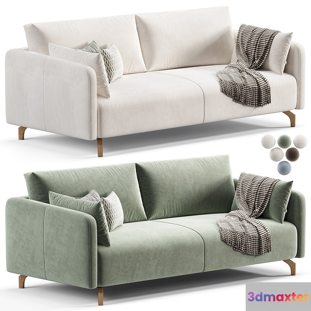 Sofa Lieri Velvet Beige by Divan.ru 3D Max