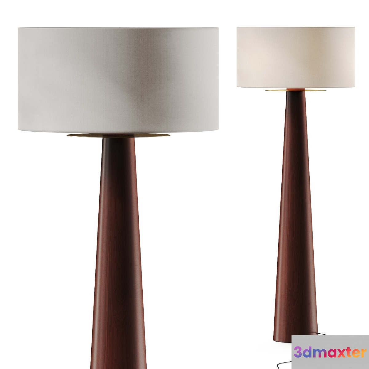 CB2 Eastside Acacia Wood Floor Lamp 3D Max