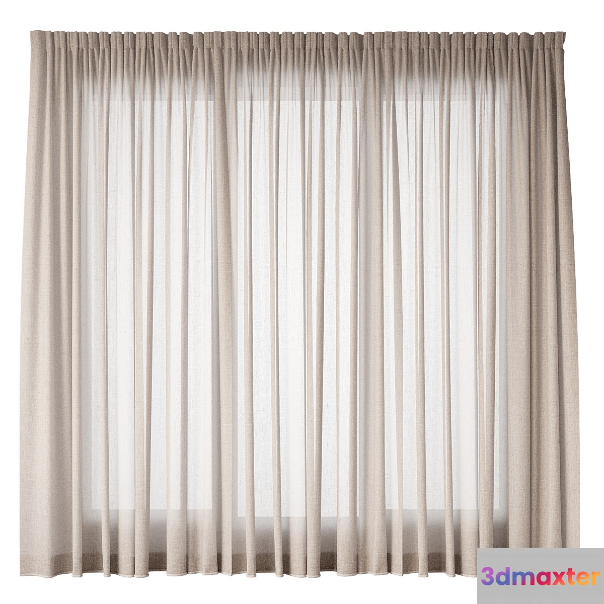 Linen Curtains 01 3D Max