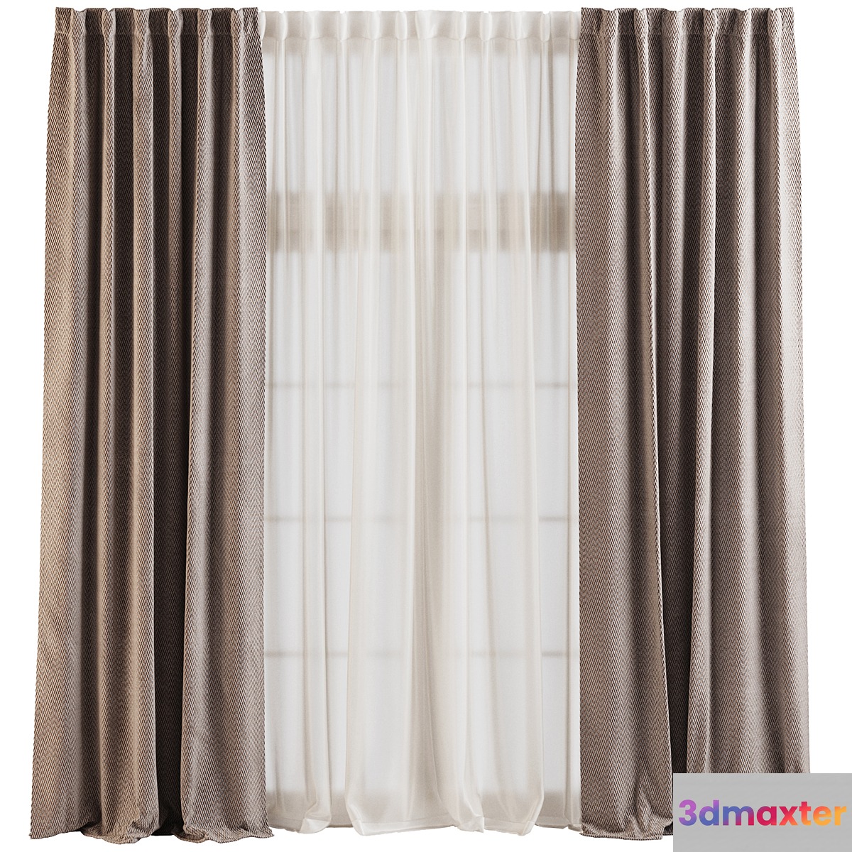 Luiz Curtain with Tulle 3D Max