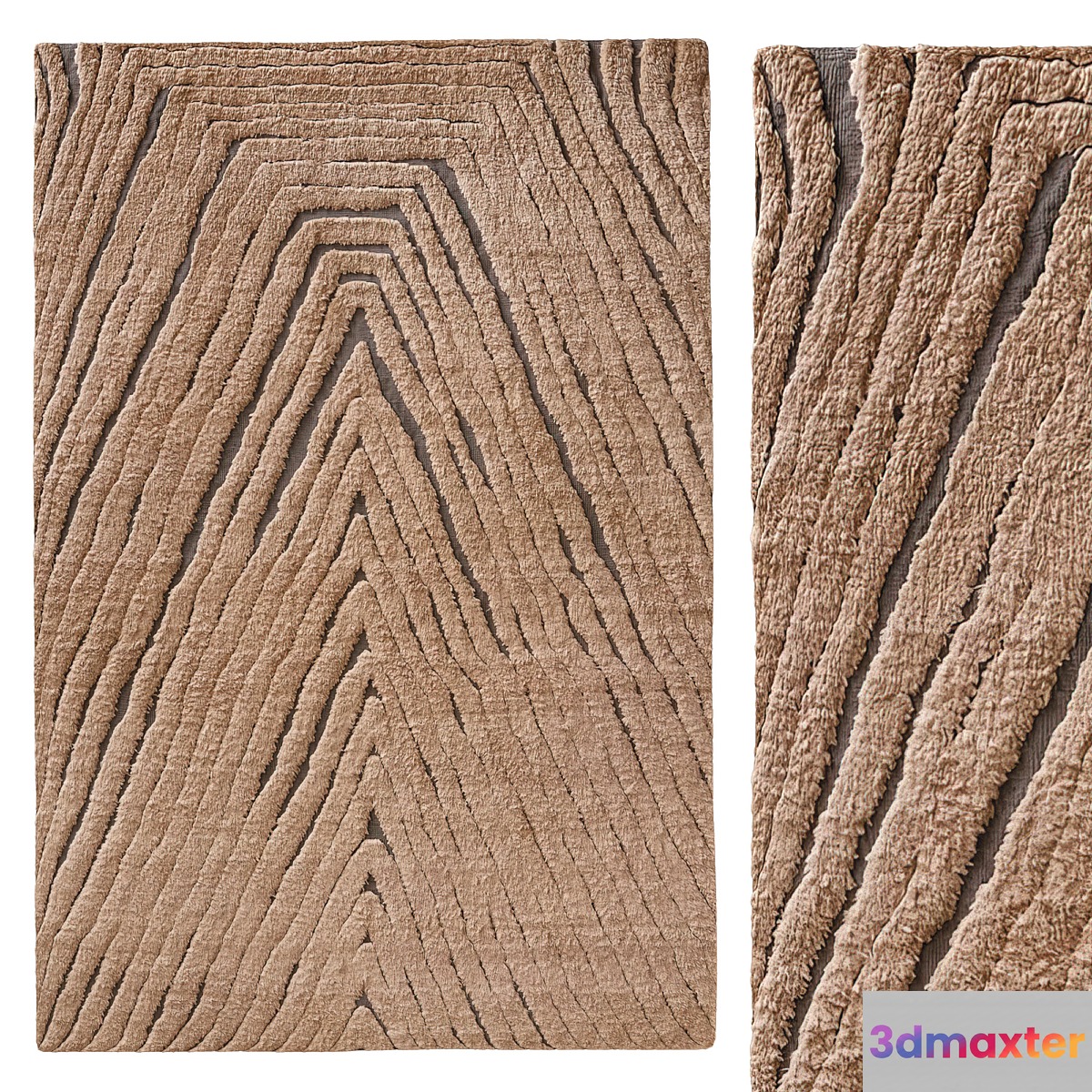 TARIFA WOOL RUG Burnt Caramel 3D Max