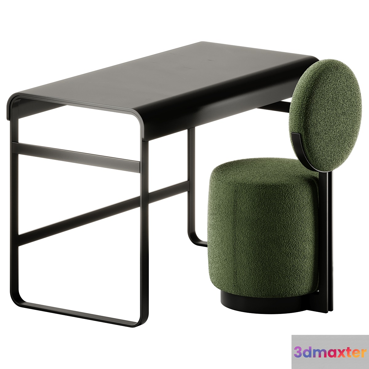 Alphabet Desk and Beauty Swivel Chair by Saba Italia 3D Max
