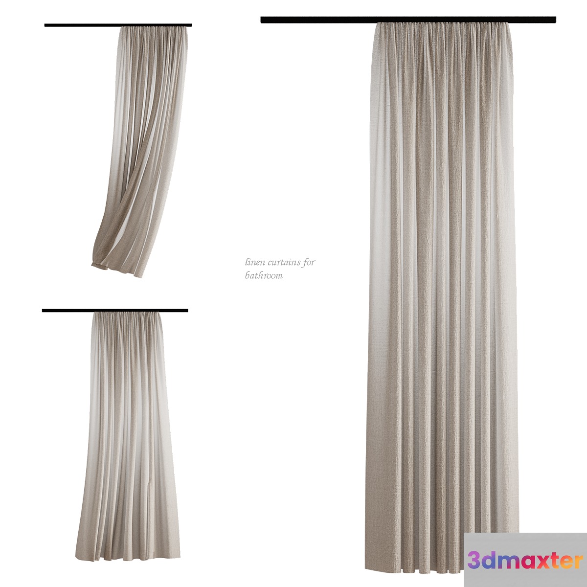 Bath Curtain 3D Max