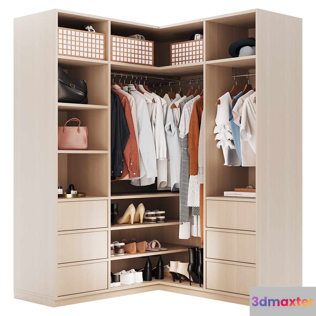 Corner wardrobe 3D Max