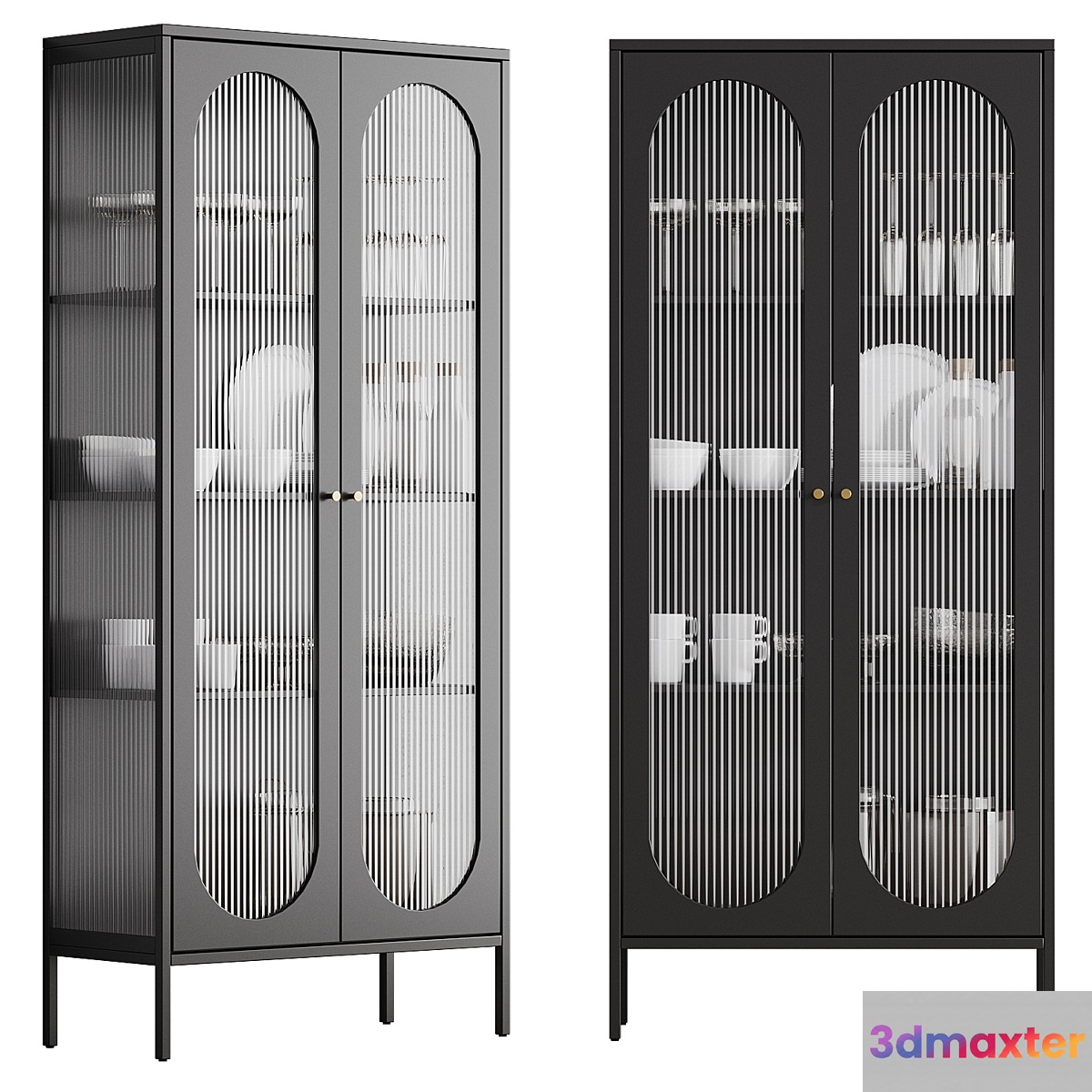 Showcase with decor 001 | LARENNE Laredoute 3D Max