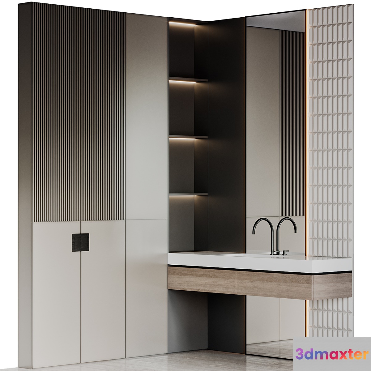 bathroom furniture 113 3D Max