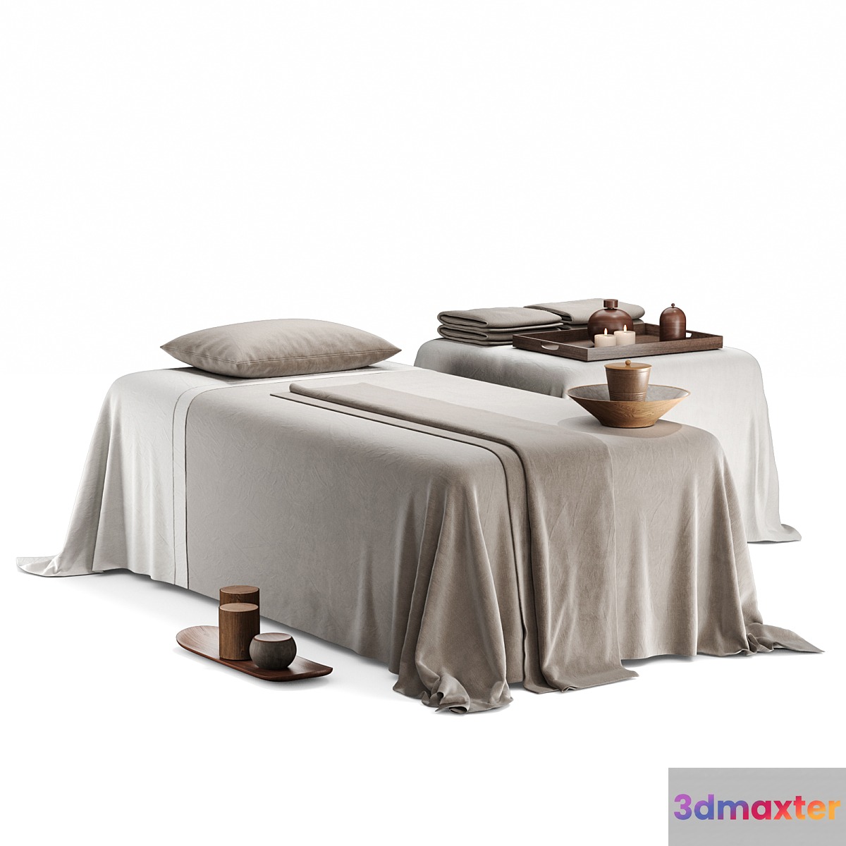 Massage table with decorative filling 3D Max
