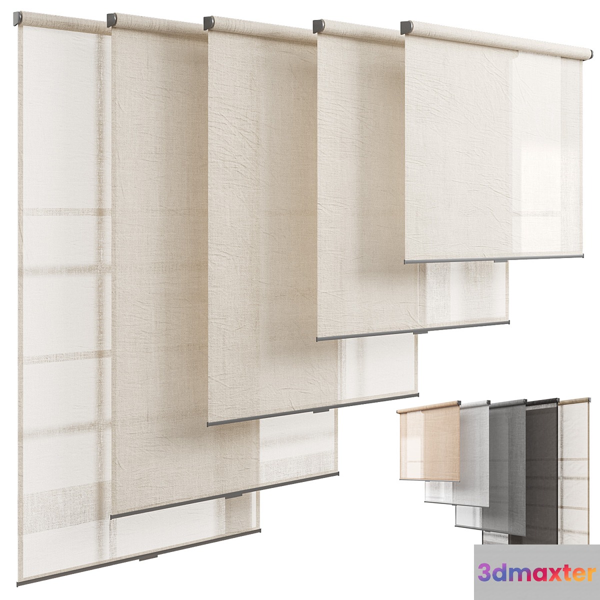Roller blinds 27_ roller blinds 3D Max
