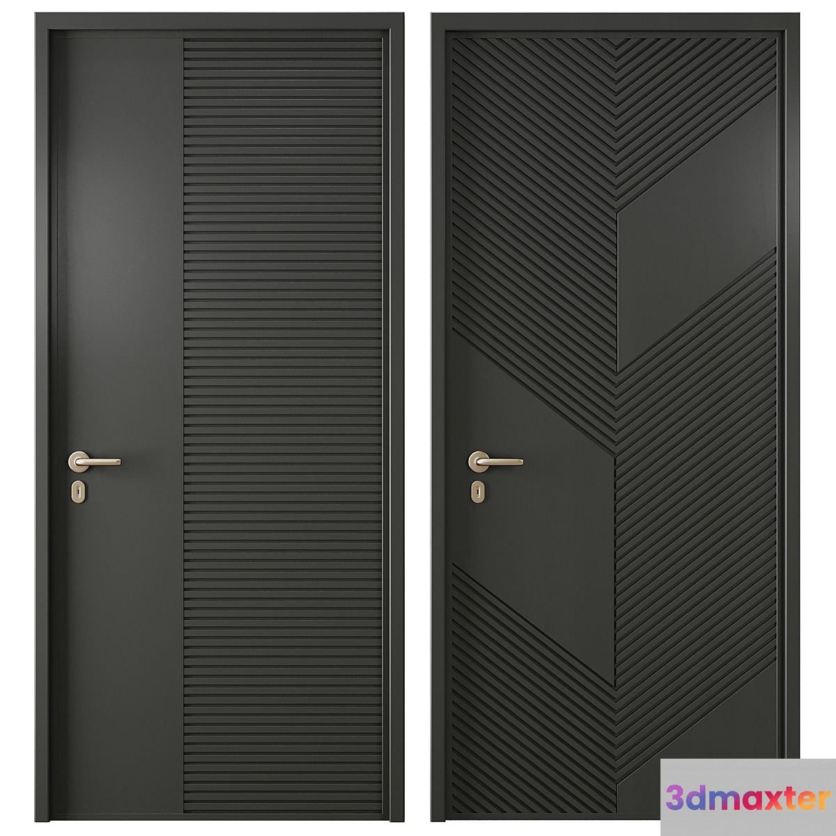 Entrance door set64 3D Max